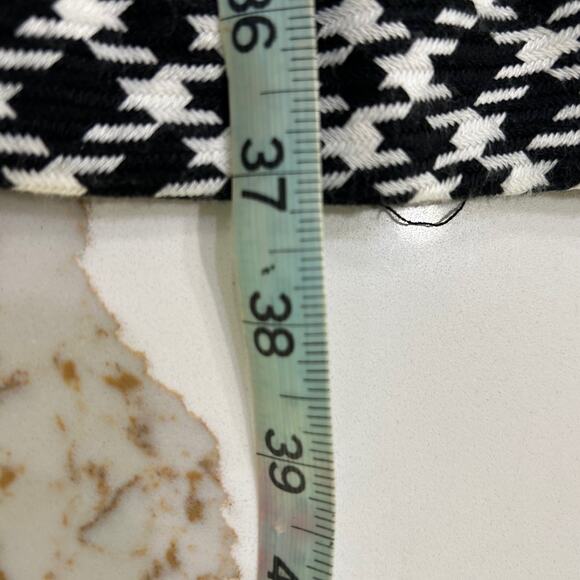 East 5th Maxi Skirt Houndstooth Black White SZ10 Classic Preppy A-Line - Picture 8 of 8